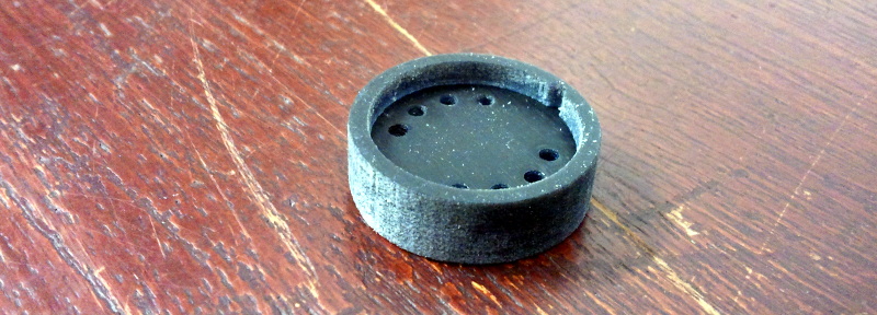 3D printed button, matte finish